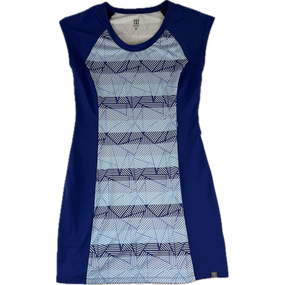 Title Nine Gidget 2.0 Blue Geometric Dress Medium Outdoors Athletic
